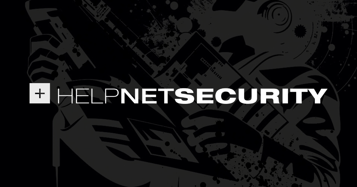 Help Net Security official logo with Bishop Fox branded image background.