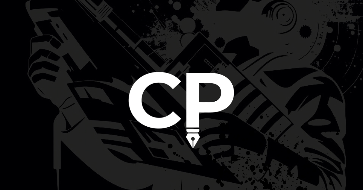 Cyber Press official logo with Bishop Fox branded image background.