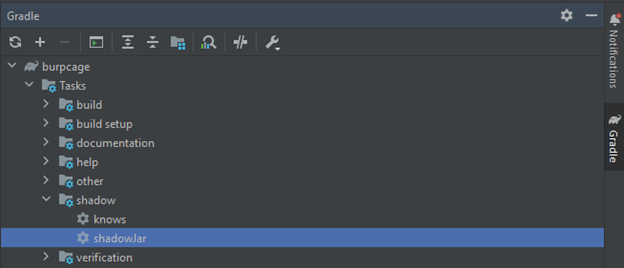 Figure 4 - Creating an uber JAR file with all the dependencies needed for the Kotlin runtime.