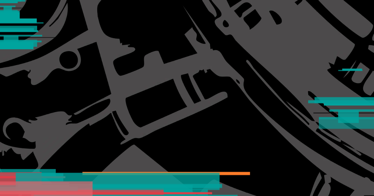 Stylized graphic illustration of a firearm with teal and orange accent lines on a dark background, representing offensive security testing for a Fortune 500 utility company case study.