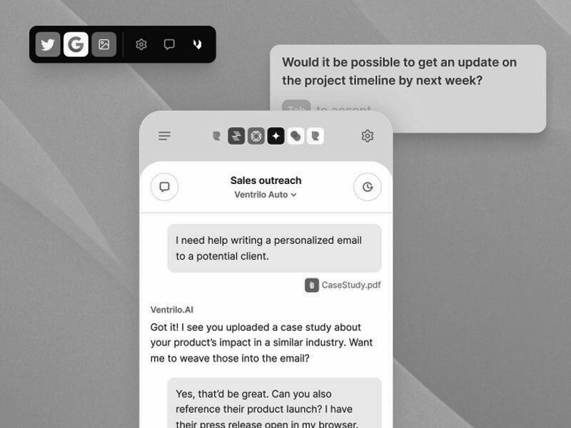Ventrilo tested their AI writing assistance platform with application penetration testing and AI/LLM security assessments.