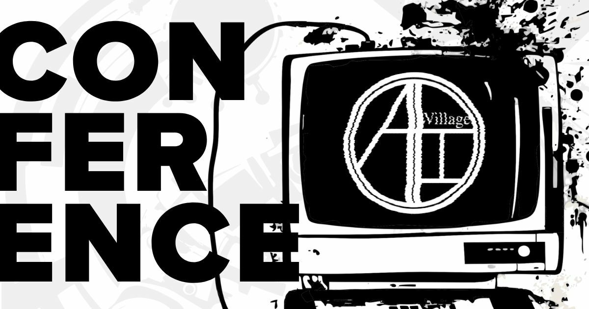Conference AI Village at DEF CON 34 with AI Village official logo in retro computer.