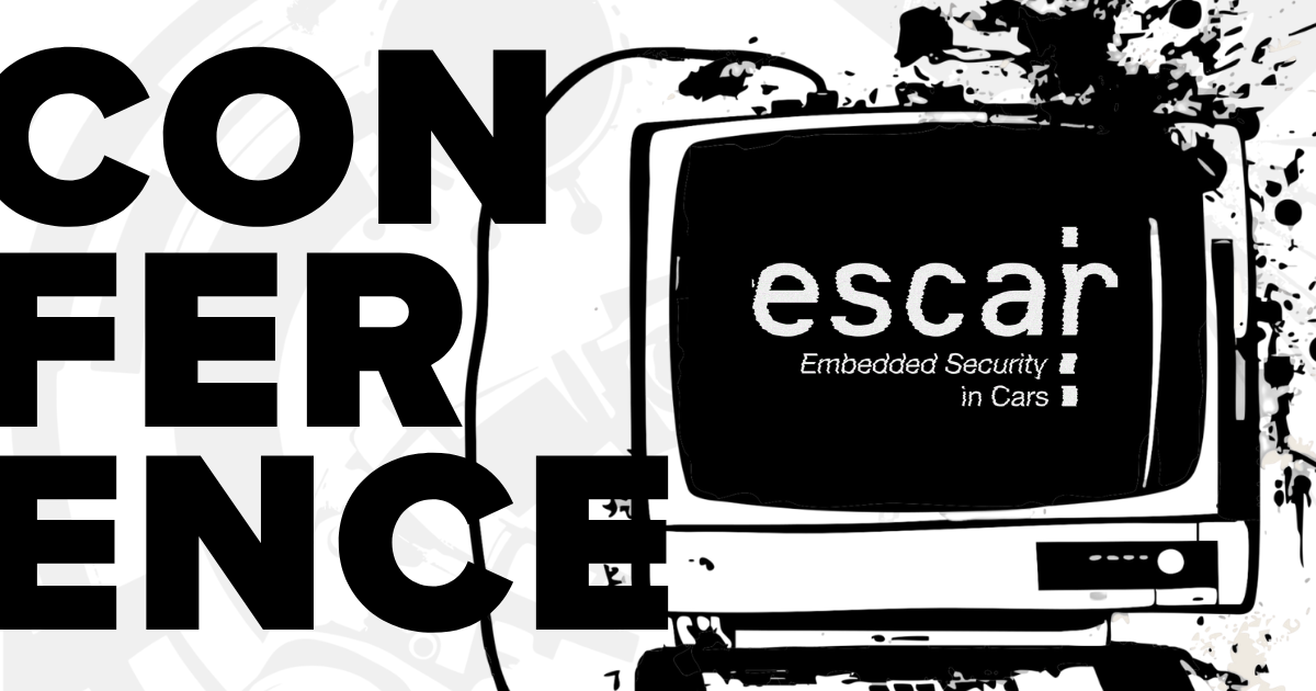 ESCAR USA 2026 Conference with ESCAR USA logo in retro computer.