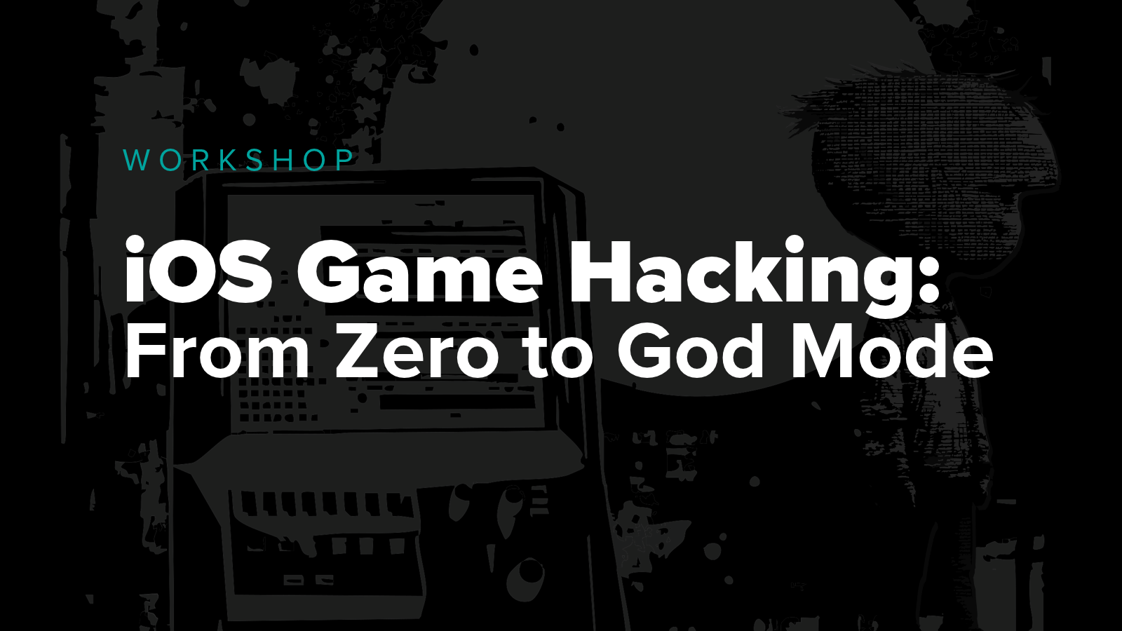Bishop Fox workshop on iOS game hacking from zero to God Mode, featuring live reverse engineering and hooking demos of iOS games.