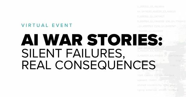 Virtual event titled "AI War Stories: Silent Failures, Real Consequences" exploring real-world AI security incidents and silent compliance vulnerabilities.