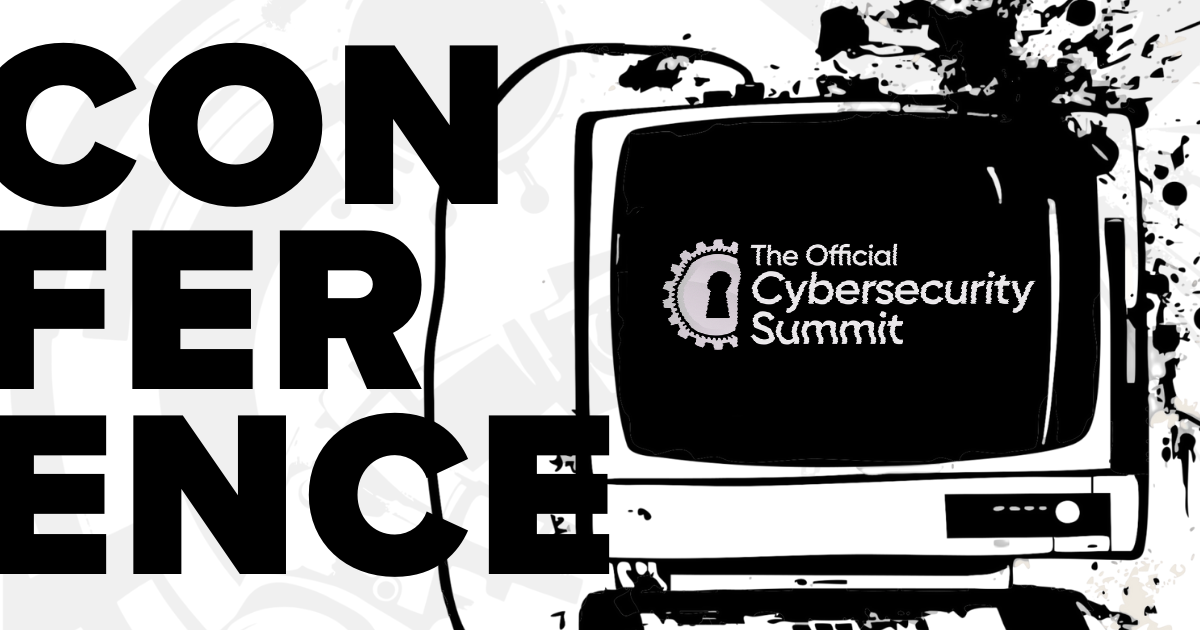 Bishop Fox Conference image with "The Official Cybersecurity Summit" official logo in retro computer for CyberRisk Alliance 2026 conference.