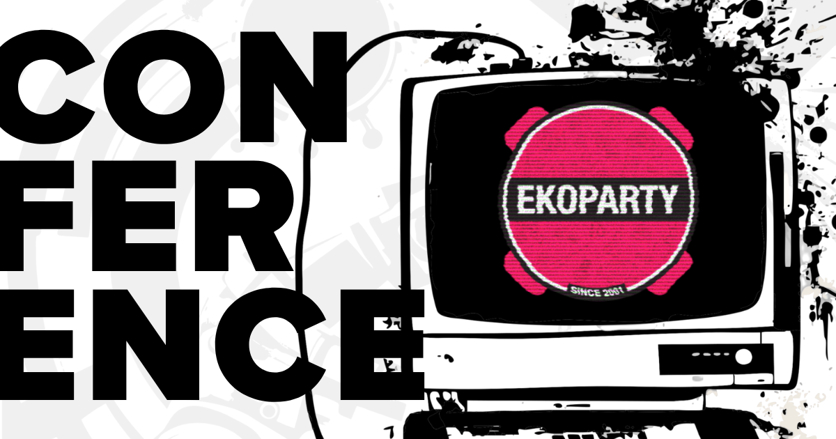 Conference Ekoparty 2026 with official logo in retro computer.