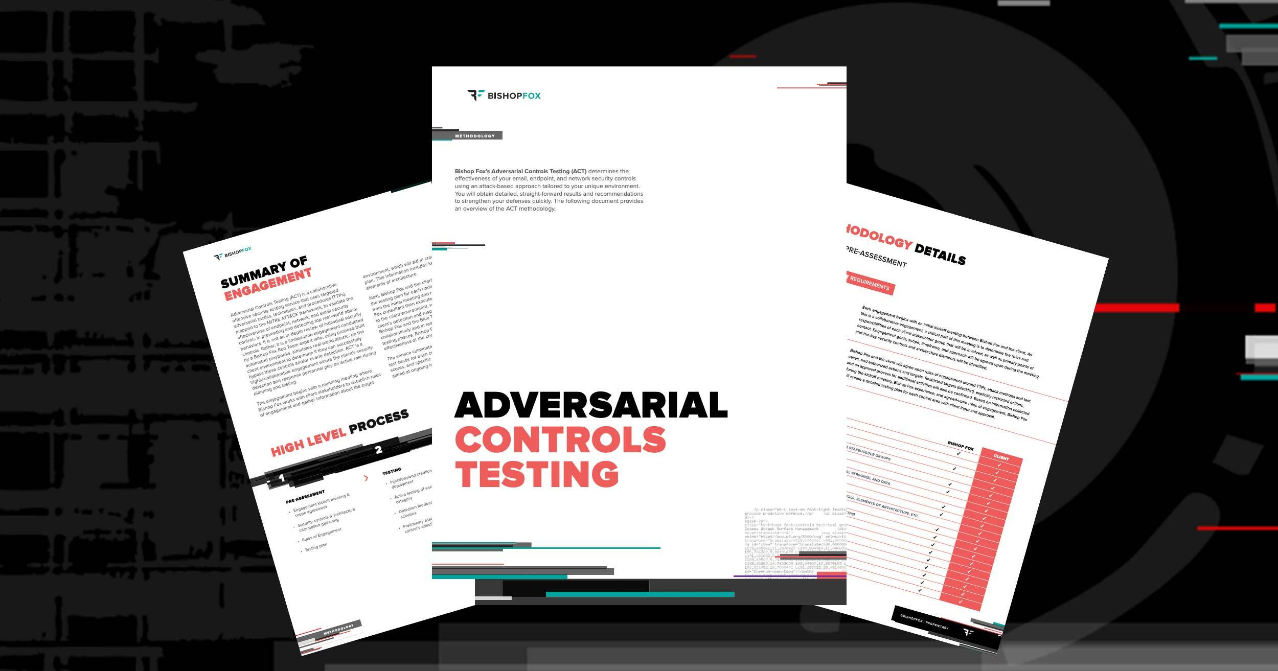 Bishop Fox Adversarial Controls Testing Methodology preview on dark background.