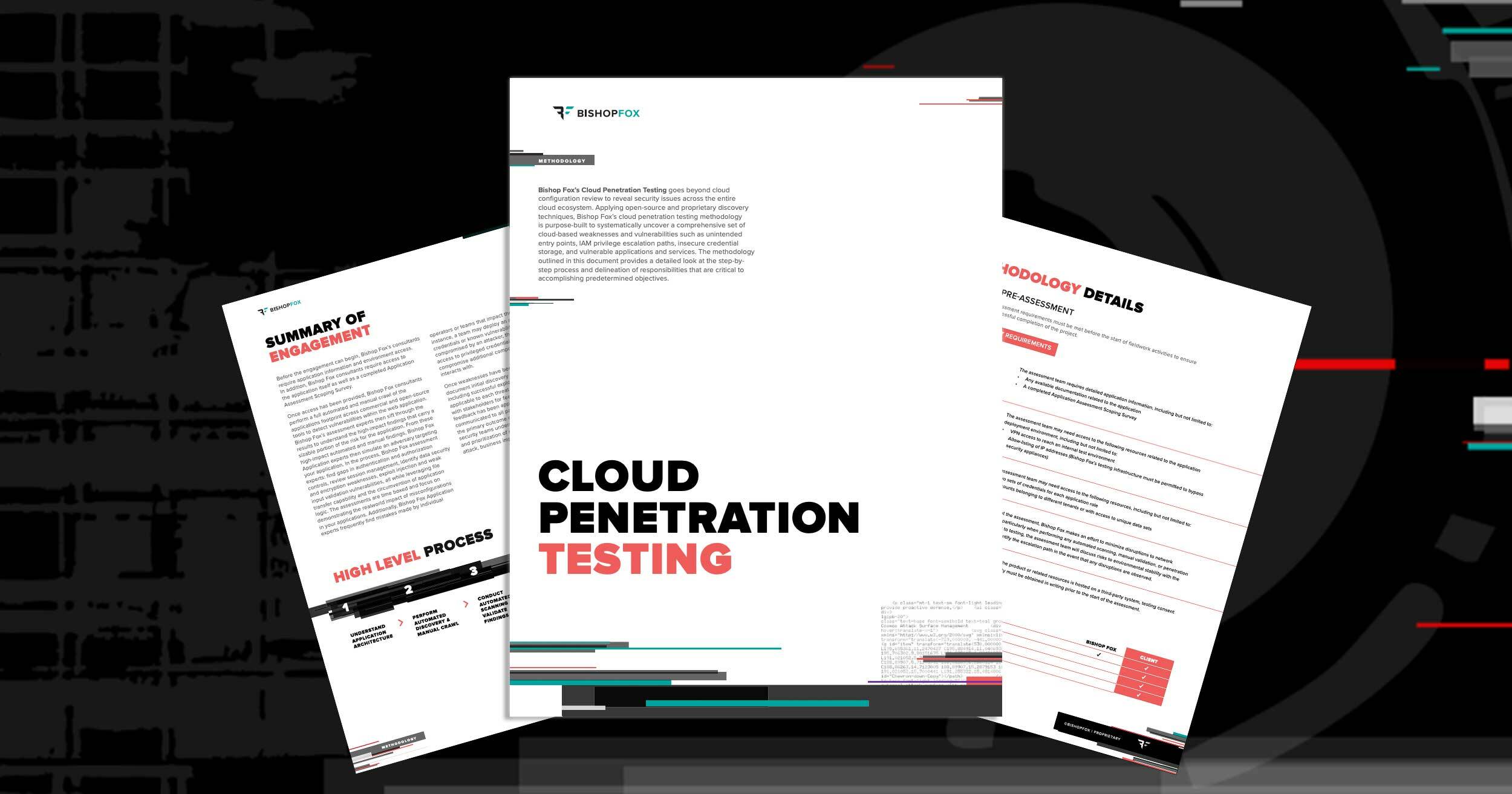 Bishop Fox Cloud Penetration Testing Methodology cover page preview.