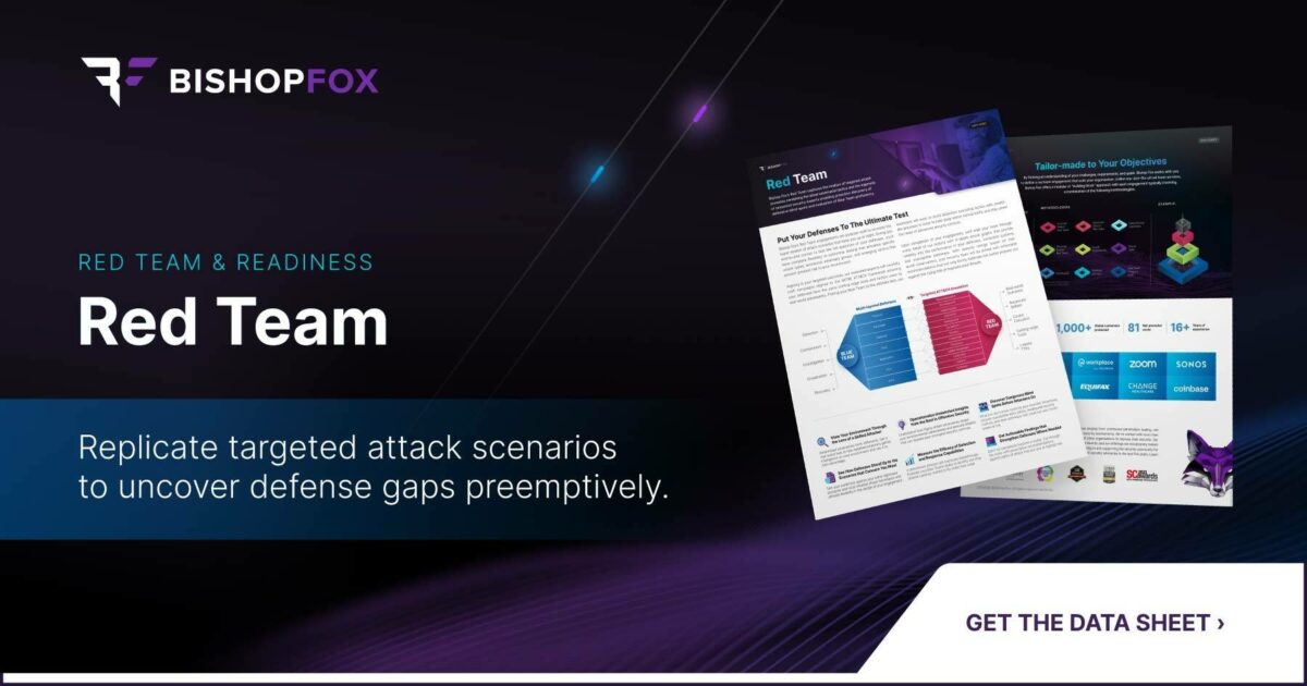Bishop Fox Red Team Datasheet | Bishop Fox