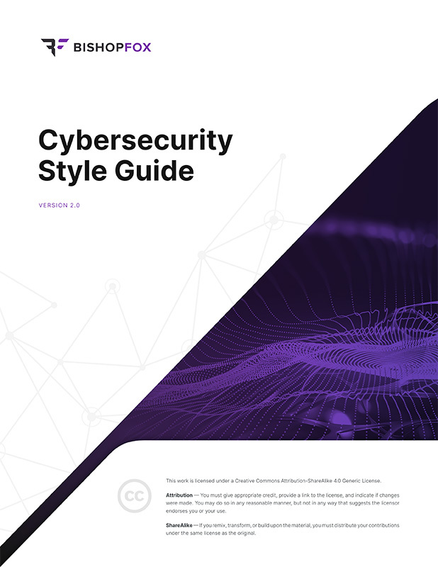 Bishop Fox Cybersecurity Style Guide V2 Cover