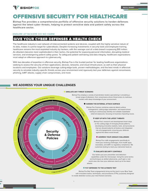 Industry Healthcare Services Datasheet Preview